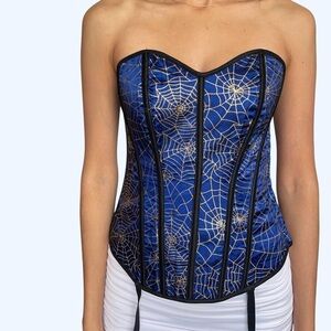 Hearts Robe Spider Web Corset 🕷️
